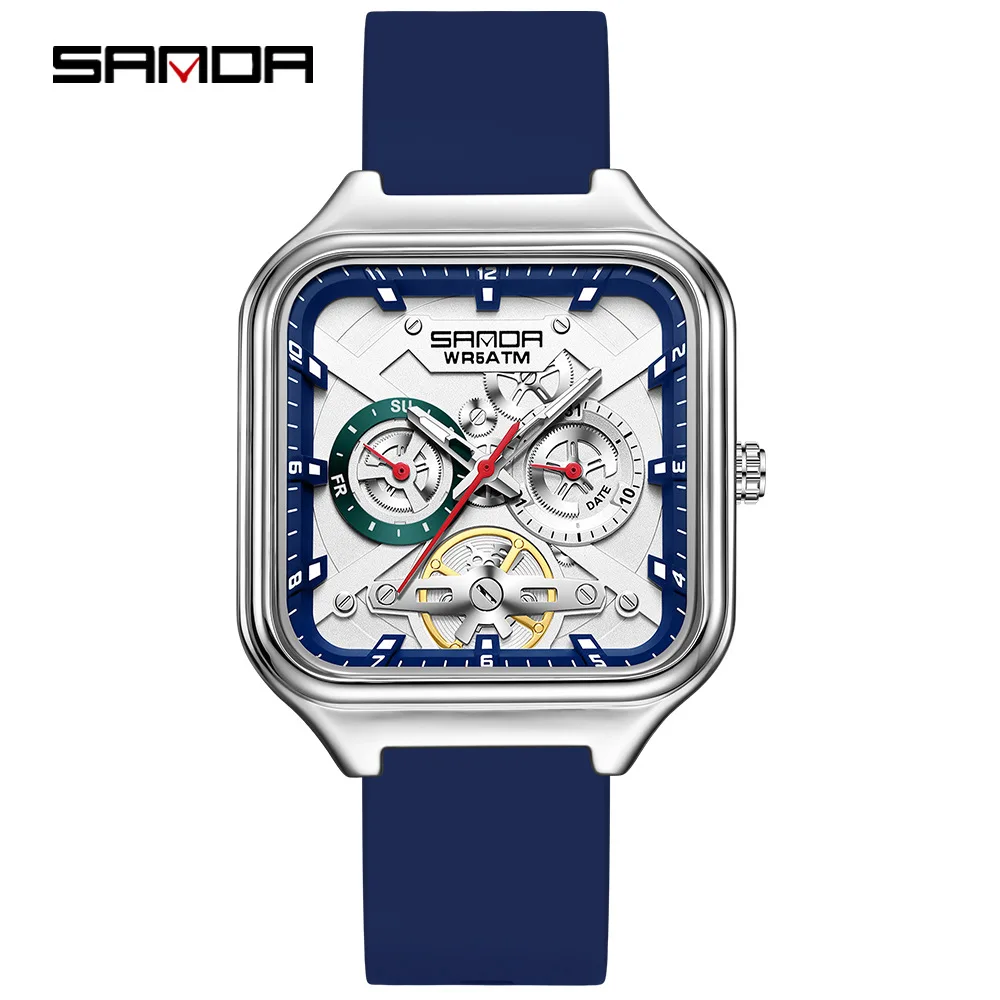 SANDA* men's calendar watch retro mechanical wind waterproof luminous watch design sense square alloy case quartz watch
SANDA* men's calendar watch retro mechanical wind waterproof luminous watch design sense square alloy case quartz watch