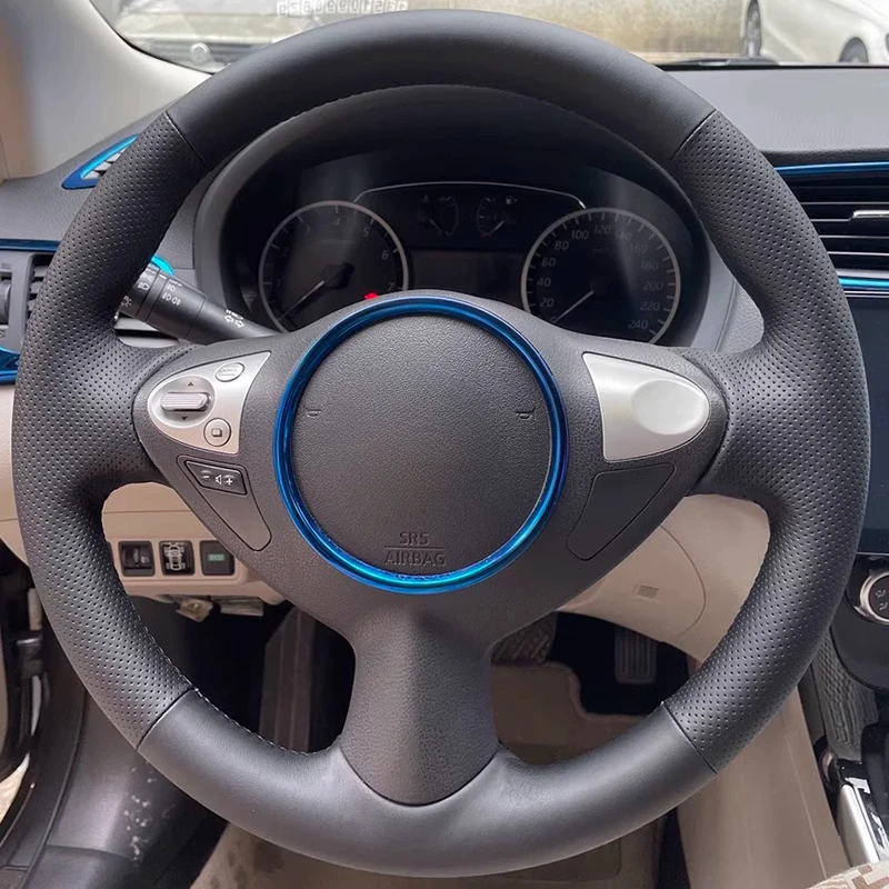DIY Hand Stitched Steering Wheel Cover Non-Slip Breathable For Nissan Sylphy 2016-2024 Car Interior Accessories
DIY Hand Stitched Steering Wheel Cover Non-Slip Breathable For Nissan Sylphy 2016-2024 Car Interior Accessories
