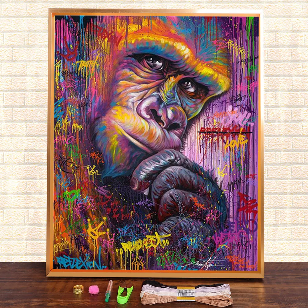 Animals Monkey Pre-Printed 11CT Cross Stitch Kit DIY Embroidery DMC Threads Hobby Handiwork Knitting Sewing Needle Stamped
Animals Monkey Pre-Printed 11CT Cross Stitch Kit DIY Embroidery DMC Threads Hobby Handiwork Knitting Sewing Needle Stamped