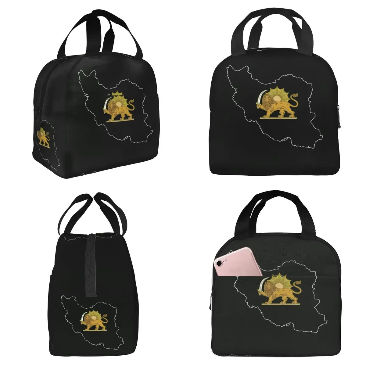 Изолированная сумка для обеда Iran Black Persian Lion для детей, школьная термосумка для еды, портативный контейнер для ланчей
Изолированная сумка для обеда Iran Black Persian Lion для детей, школьная термосумка для еды, портативный контейнер для ланчей