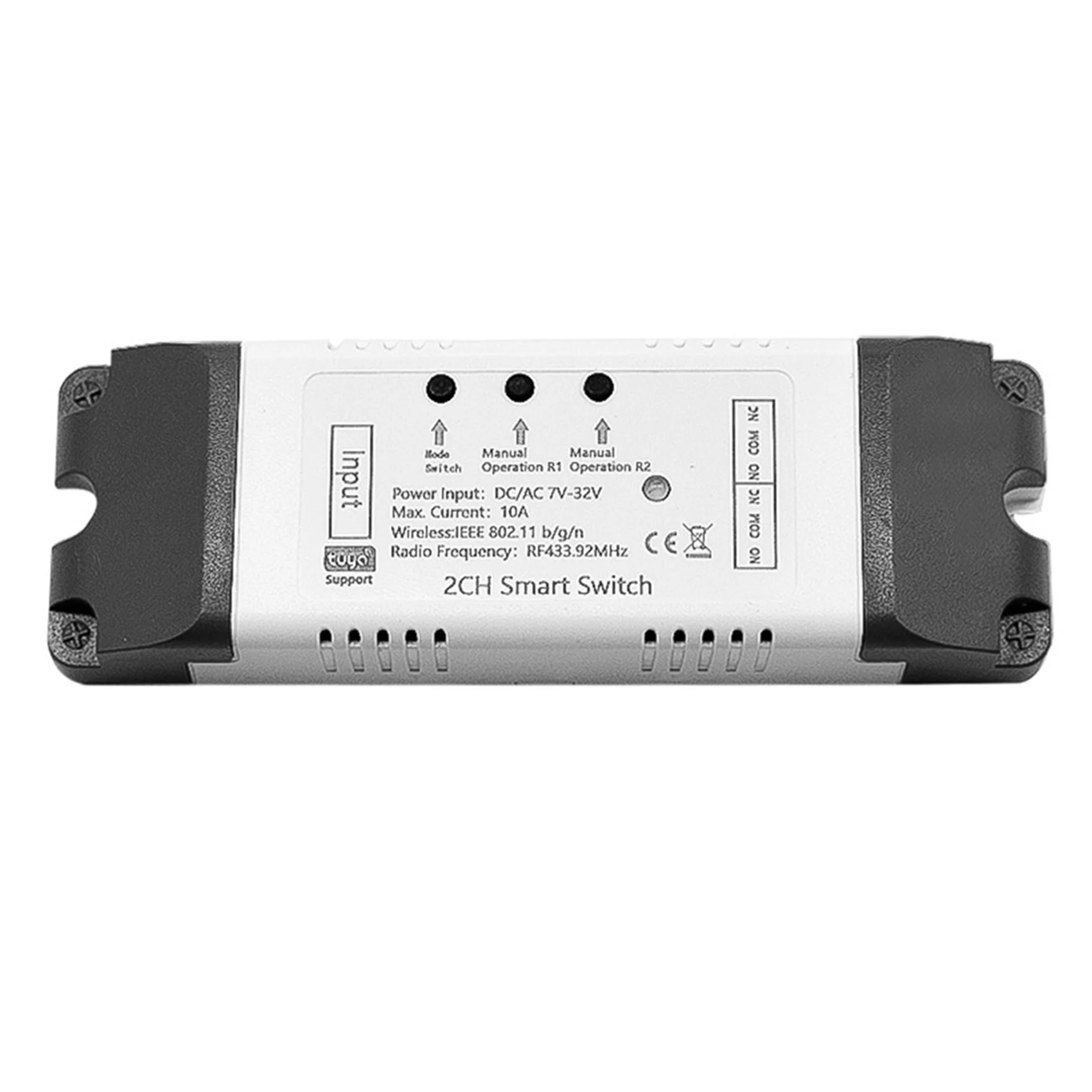 B44C 2X Tuya Smart Wifi Switch Relay Module 2 CH AC/DC 7-32V RF/APP Wireless Remote Control Smart Home For Alexa Google Home