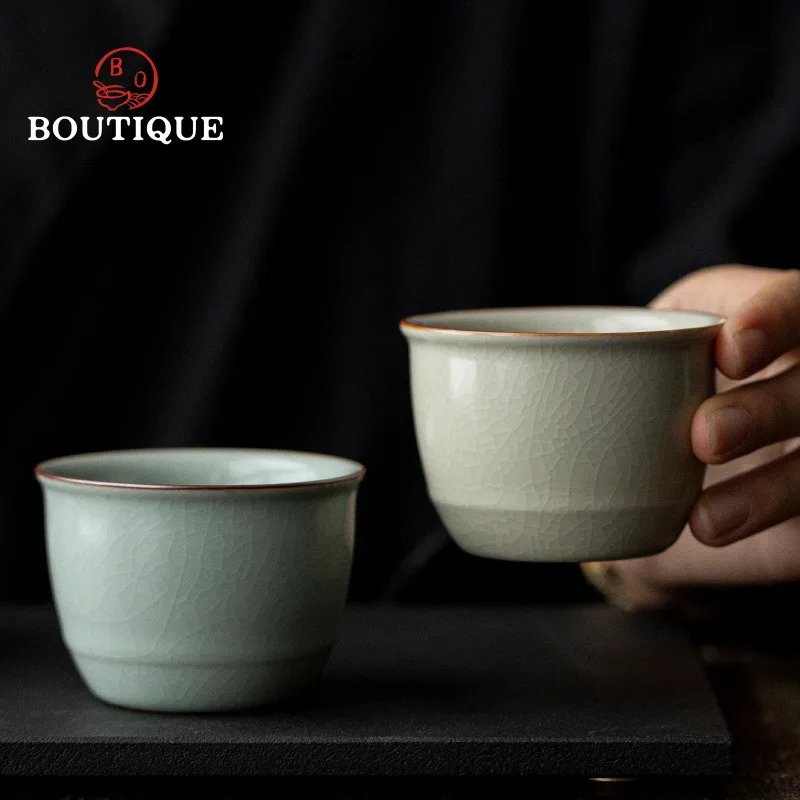 Ru Kiln Curved Rim Tea Cup Ceramic Crackle Glaze Tea Cups Porcelain Tea Bowl Jingde Town Tea Cup Teacups Beautiful Mate Puera
Ru Kiln Curved Rim Tea Cup Ceramic Crackle Glaze Tea Cups Porcelain Tea Bowl Jingde Town Tea Cup Teacups Beautiful Mate Puera