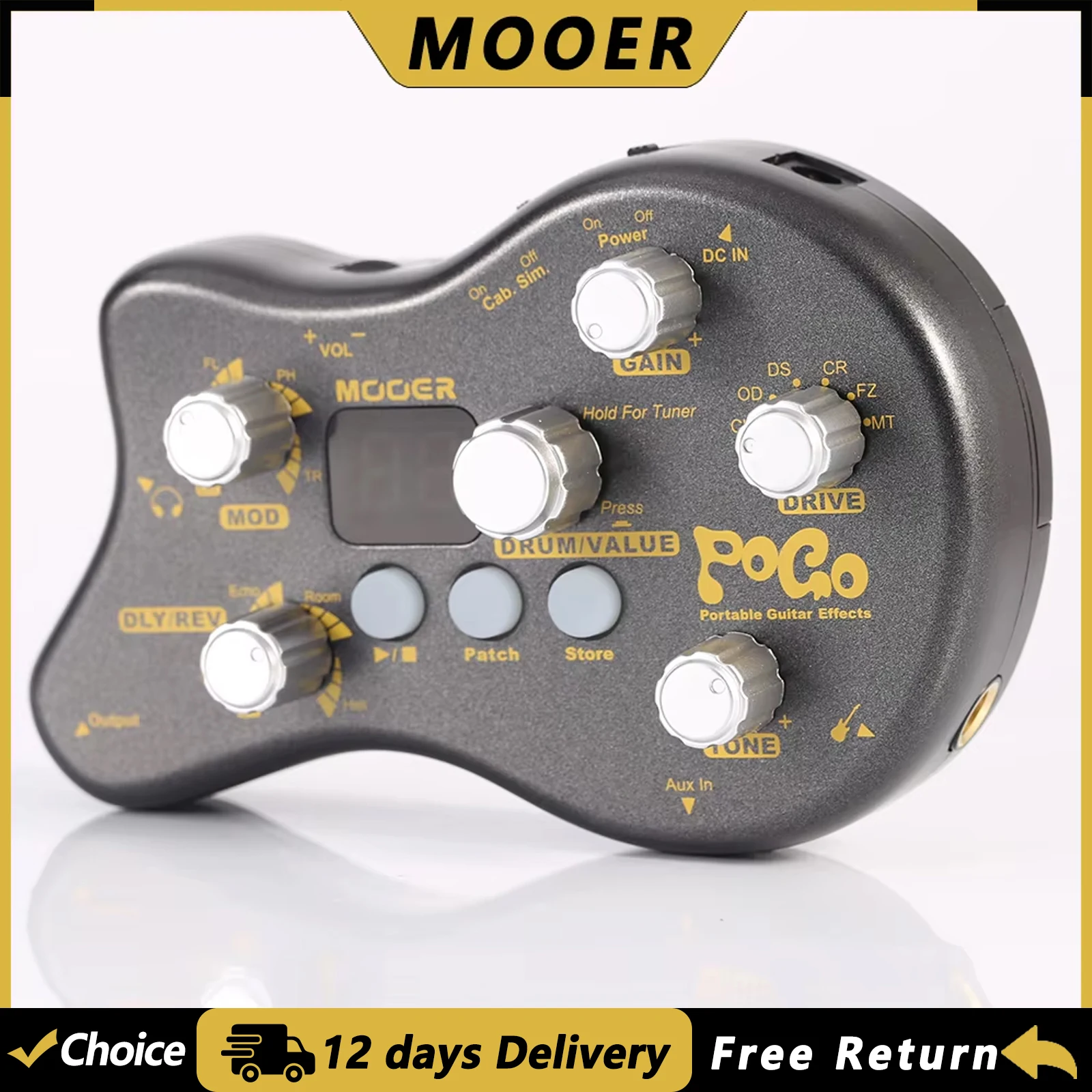 Гитарный процессор эффектов MOOER PE50 Pogo: 40 барабанных ритмов, 15 типов эффектов, функция настройки, запчасти и аксессуары для гитары
Гитарный процессор эффектов MOOER PE50 Pogo: 40 барабанных ритмов, 15 типов эффектов, функция настройки, запчасти и аксессуары для гитары