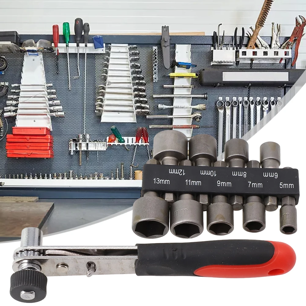 Flexible Ratchet Wrench Set, 10pcs 513mm Power Nut Driver Adapter, Perfect for Tight Spaces and Hard to Reach Areas
Flexible Ratchet Wrench Set, 10pcs 513mm Power Nut Driver Adapter, Perfect for Tight Spaces and Hard to Reach Areas