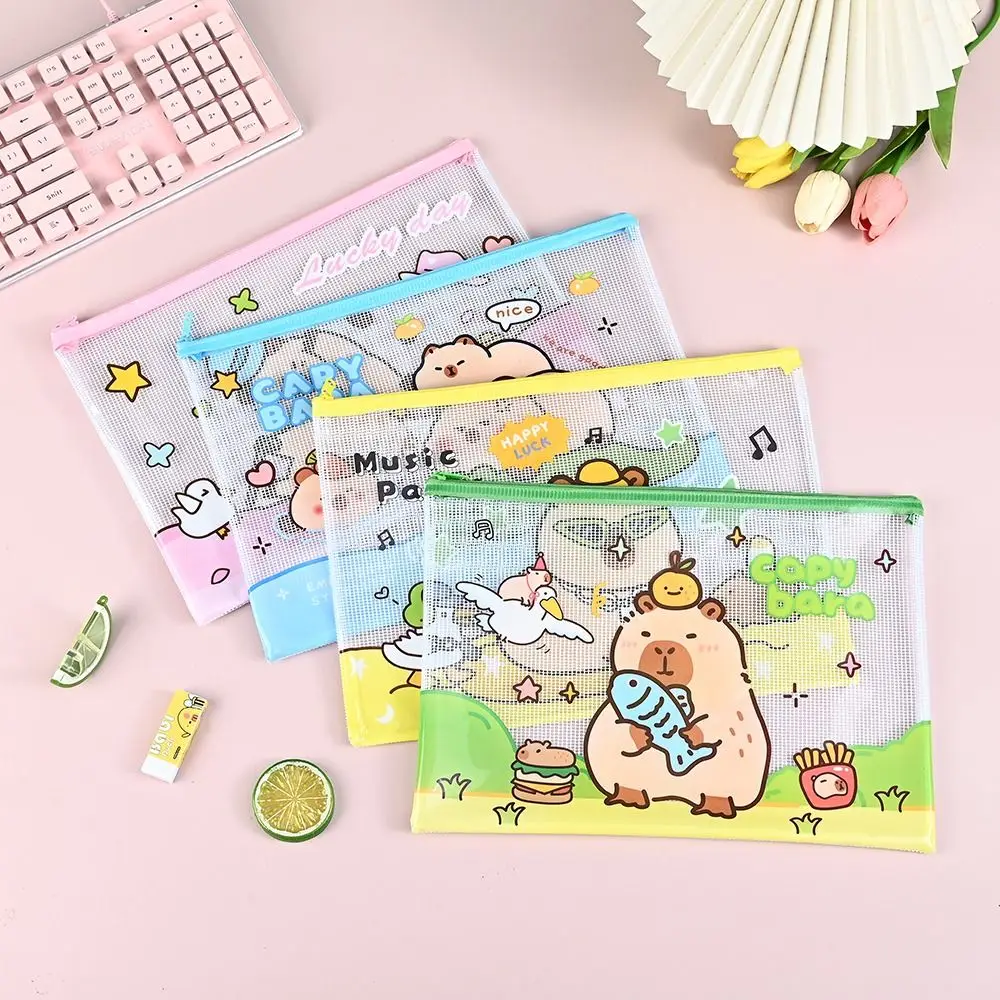 3PCS New PVC Mesh File Bag A4/A5/A6 Large Capacity Grid Storage Bag Capybara Transparent File Organizer
3PCS New PVC Mesh File Bag A4/A5/A6 Large Capacity Grid Storage Bag Capybara Transparent File Organizer