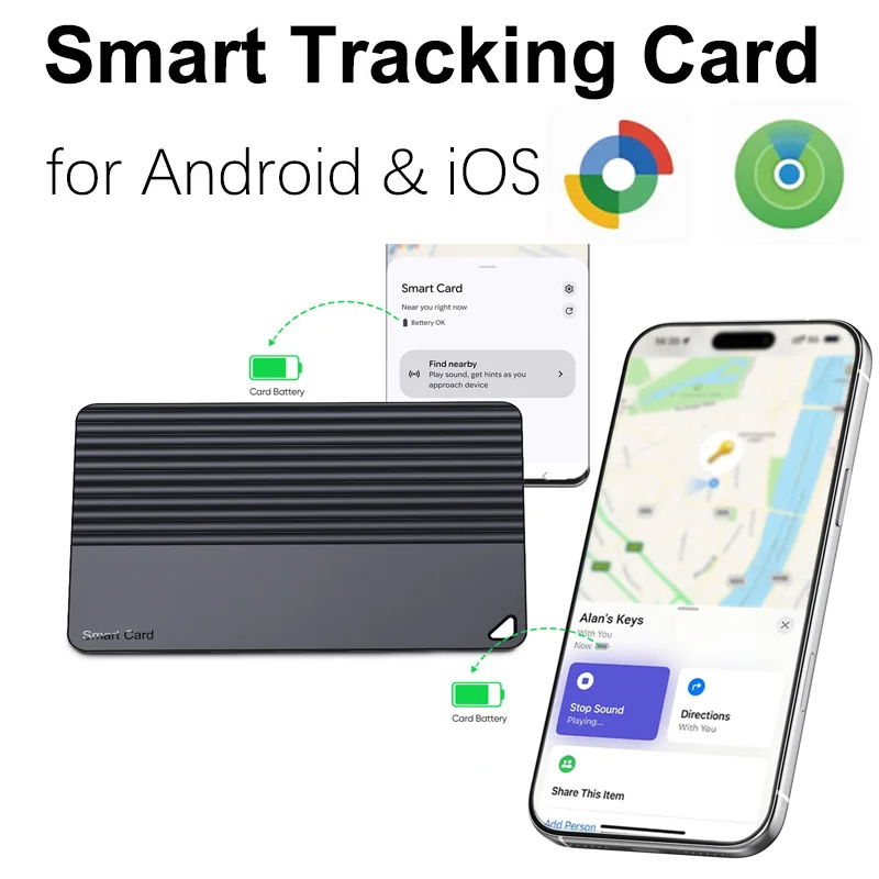 Wallet Tracker Card 5-year Long Standby Dual System Item Finder Compatible with Apple Find My & Android "Find Hub Device" APP
Wallet Tracker Card 5-year Long Standby Dual System Item Finder Compatible with Apple Find My & Android "Find Hub Device" APP
