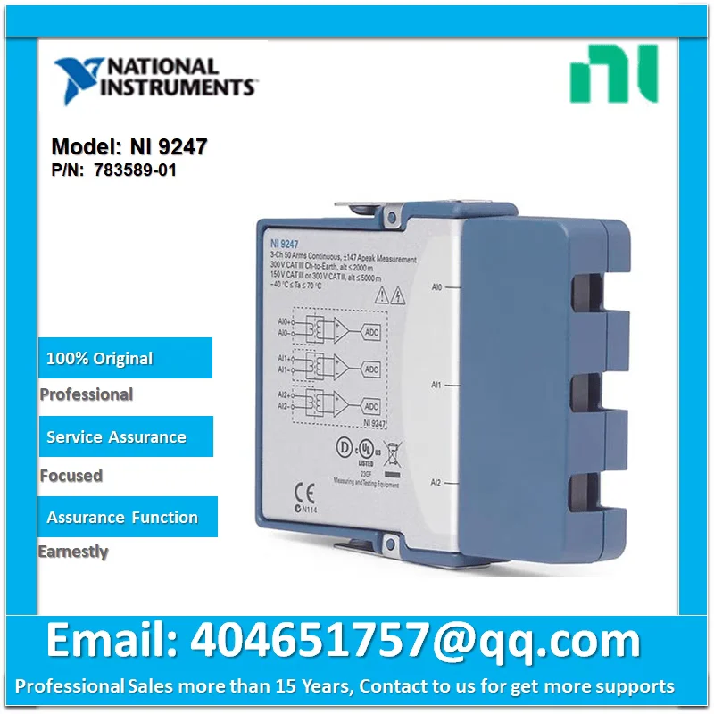 NI-9247 current input data acquisition card measurement module 783589-01 high-definition test measurement in the United States
NI-9247 current input data acquisition card measurement module 783589-01 high-definition test measurement in the United States