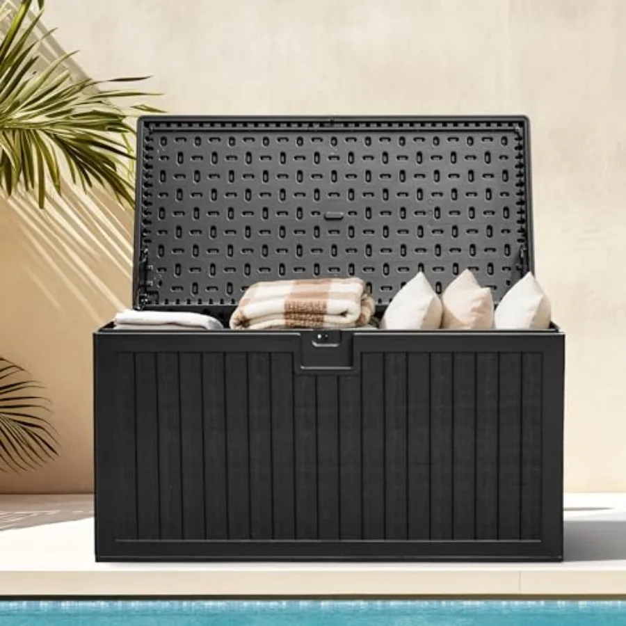 Resin Outdoor Storage Box, XXL Double-Wall Waterproof Deck Box with Divider, Doubles as Table or Seating with 1000 lbs Capacity
Resin Outdoor Storage Box, XXL Double-Wall Waterproof Deck Box with Divider, Doubles as Table or Seating with 1000 lbs Capacity