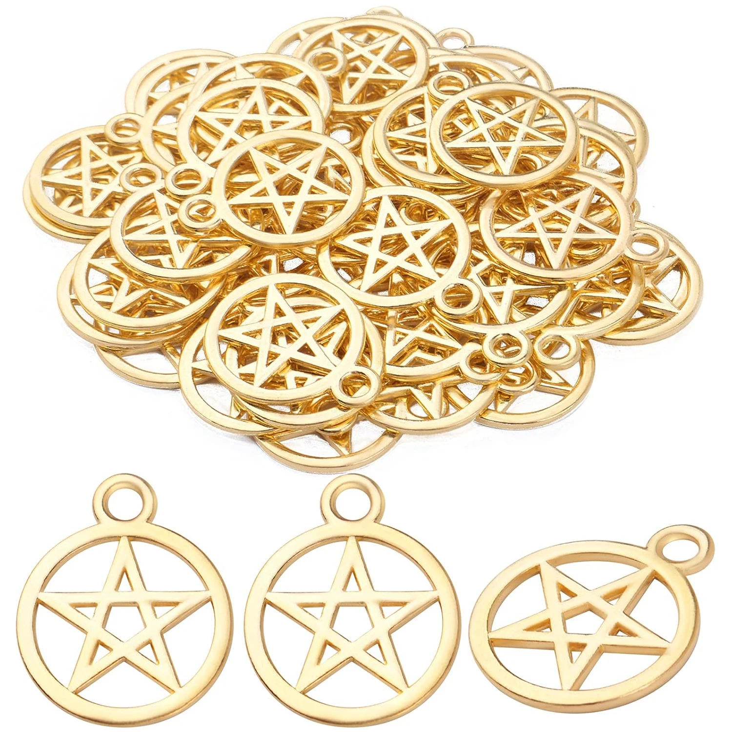 50 шт. винтажных круглых подвесок-пентаграмм из сплава, обереги-пентаграммы для самостоятельного изготовления браслетов и ожерелий
50 шт. винтажных круглых подвесок-пентаграмм из сплава, обереги-пентаграммы для самостоятельного изготовления браслетов и ожерелий