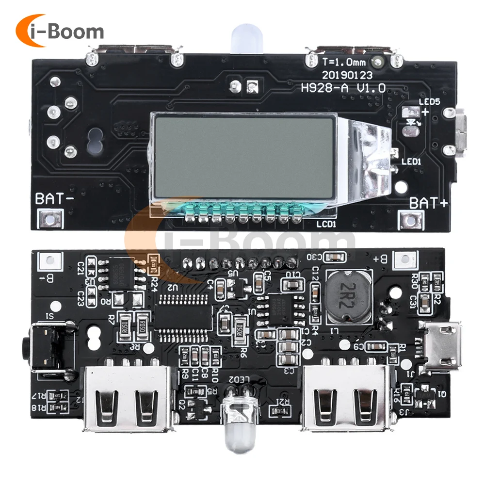 18650 Lithium Battery Charging Protection Board DIY Mobile Power Motherboard Booster Module LED Digital Display Dual USB Output
18650 Lithium Battery Charging Protection Board DIY Mobile Power Motherboard Booster Module LED Digital Display Dual USB Output