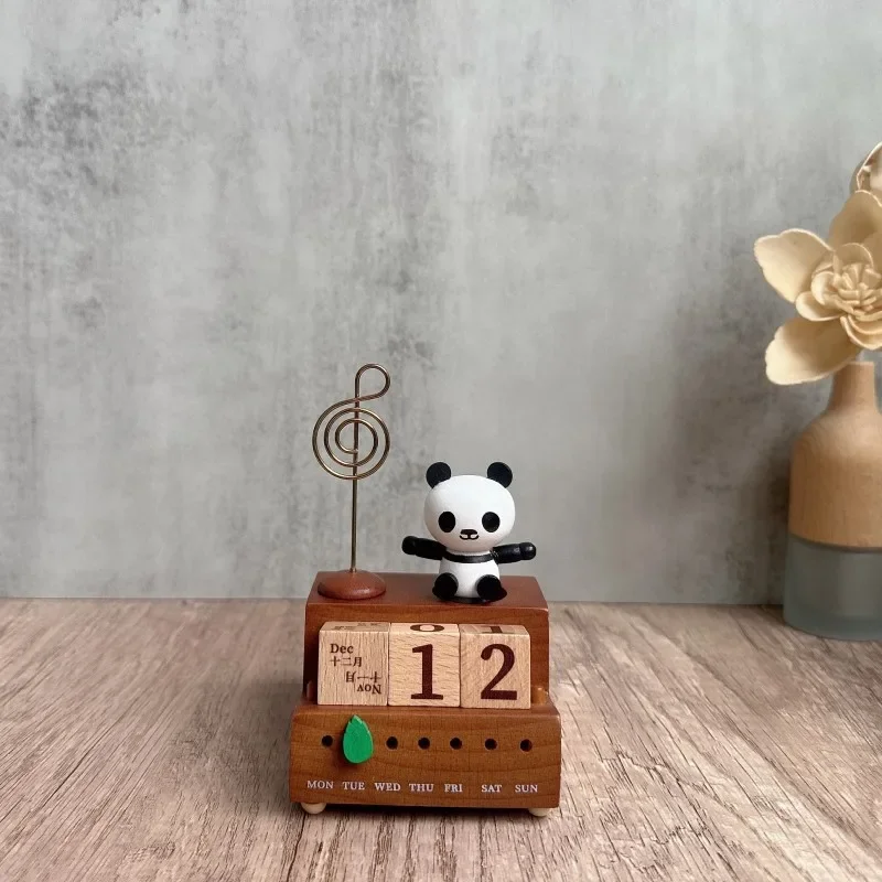 Panda Calendar Wooden Music Box Calendar Wooden Base Office Desktop Note Holder Calendar Music Box Pendulum
Panda Calendar Wooden Music Box Calendar Wooden Base Office Desktop Note Holder Calendar Music Box Pendulum