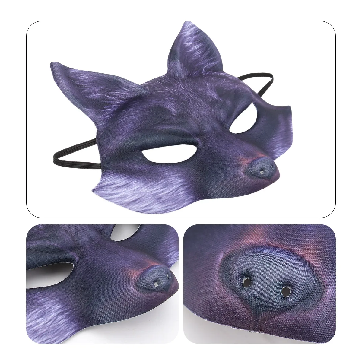 Fox Half Mask Elegant Mysterious Design Comfortable Lightweight Eva for Halloween Carnival Masquerade Ball Cosplay Fancy Dress
Fox Half Mask Elegant Mysterious Design Comfortable Lightweight Eva for Halloween Carnival Masquerade Ball Cosplay Fancy Dress