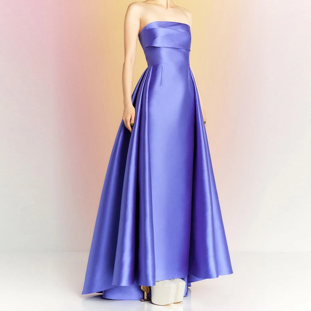 Customized Luxury Satin A-Line Evening Dress High Quality Floor Length Strapless Sleeveless vestidos para mujer
Customized Luxury Satin A-Line Evening Dress High Quality Floor Length Strapless Sleeveless vestidos para mujer