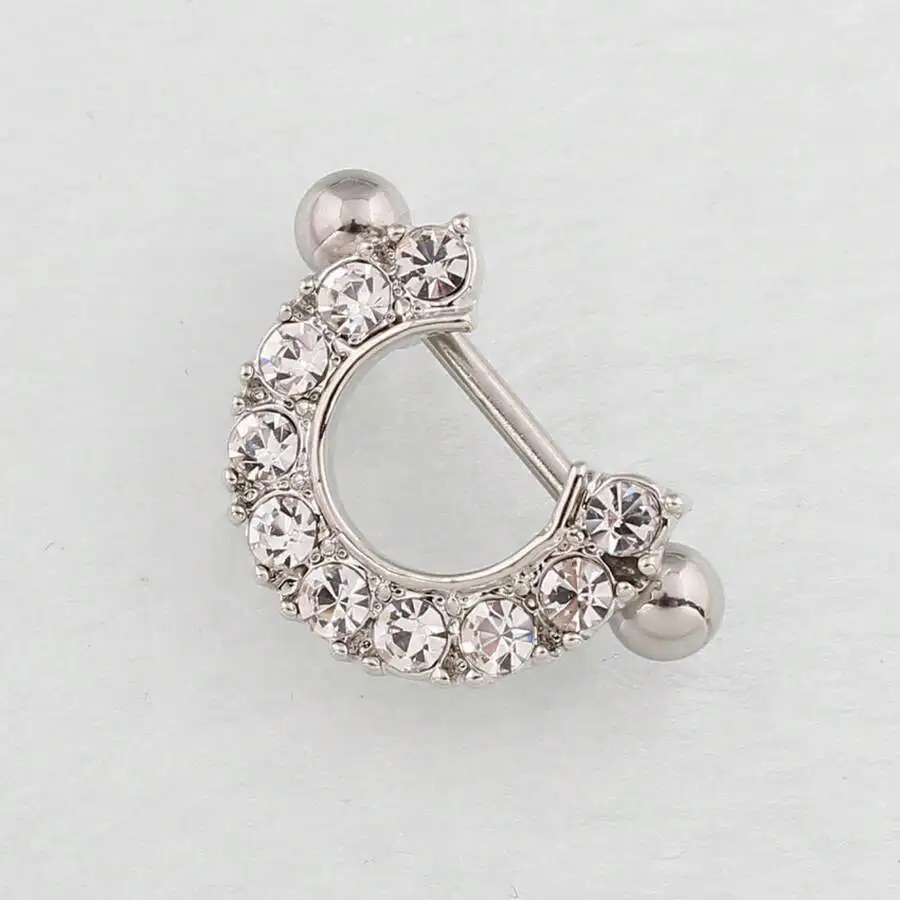 Stainless Steel U-Shaped Belly Piercing With Crystal Inlay Fashion Body Jewelry
Stainless Steel U-Shaped Belly Piercing With Crystal Inlay Fashion Body Jewelry