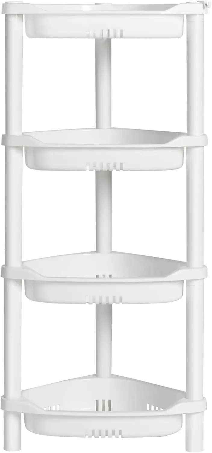 Four Tier Corner Shower Caddy Rustproof Plastic Shelf White
Four Tier Corner Shower Caddy Rustproof Plastic Shelf White