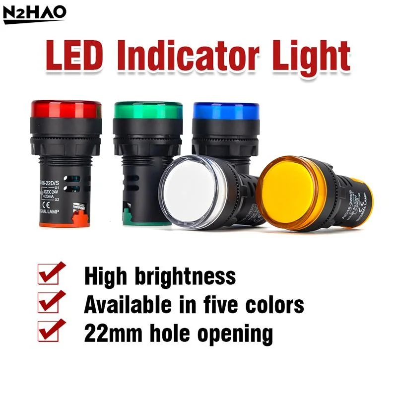 AD16-22DS Indicator Signal Lamp Light 22mm Panel Mount DC 12V 24V 110V 220V 380V for Instrumentation Panel Guide
AD16-22DS Indicator Signal Lamp Light 22mm Panel Mount DC 12V 24V 110V 220V 380V for Instrumentation Panel Guide
