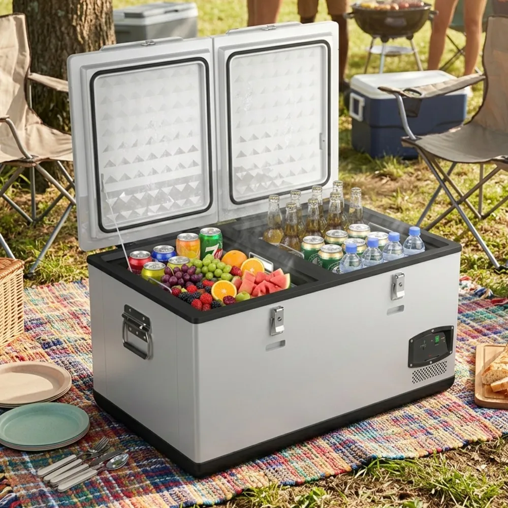 95L 100QT Electric Car Refrigerator Dual Zone App Control 12V 24V Car 100V 240V Home Travel
95L 100QT Electric Car Refrigerator Dual Zone App Control 12V 24V Car 100V 240V Home Travel