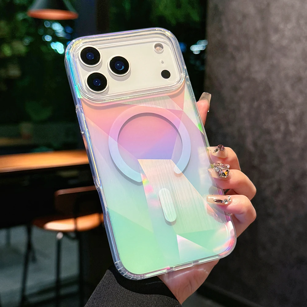 Магнитный чехол с лазерным градиентом Aurora для iPhone 17, 16, 15, 14, 13, 12, Pro Max Plus 11, противоударный чехол Magsafe с беспроводной зарядкой Air
Магнитный чехол с лазерным градиентом Aurora для iPhone 17, 16, 15, 14, 13, 12, Pro Max Plus 11, противоударный чехол Magsafe с беспроводной зарядкой Air