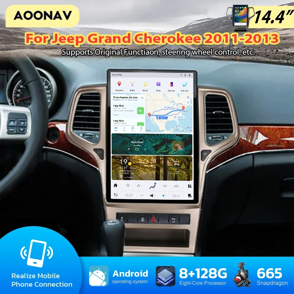 14.4Inch Android 13 Car Radio For Jeep Grand Cherokee 2011-2013 Stereo Screen GPS Navigation Carplay Multimedia Player Head Unit
14.4Inch Android 13 Car Radio For Jeep Grand Cherokee 2011-2013 Stereo Screen GPS Navigation Carplay Multimedia Player Head Unit