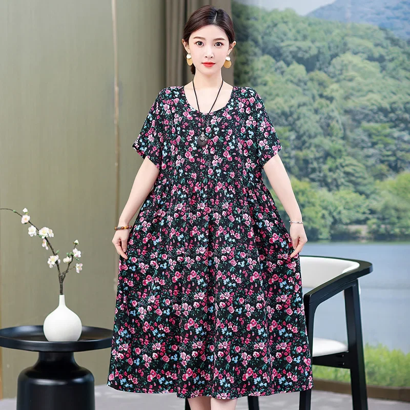 Elegant Long Dresses for Women 2023 New Oversize Casual Boho Floral Dress Summer Loose Short Sleeve Korean Women's Clothes
Elegant Long Dresses for Women 2023 New Oversize Casual Boho Floral Dress Summer Loose Short Sleeve Korean Women's Clothes