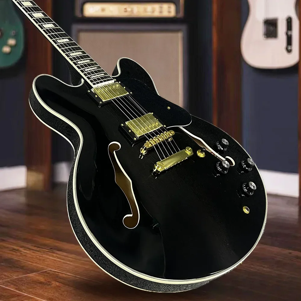 Free Shipping ES 335 Electric Guitar Classic Semi-hollow Shape Black Gib Gold Hardware Rosewood Fingerboard Accessory Upgrades
Free Shipping ES 335 Electric Guitar Classic Semi-hollow Shape Black Gib Gold Hardware Rosewood Fingerboard Accessory Upgrades