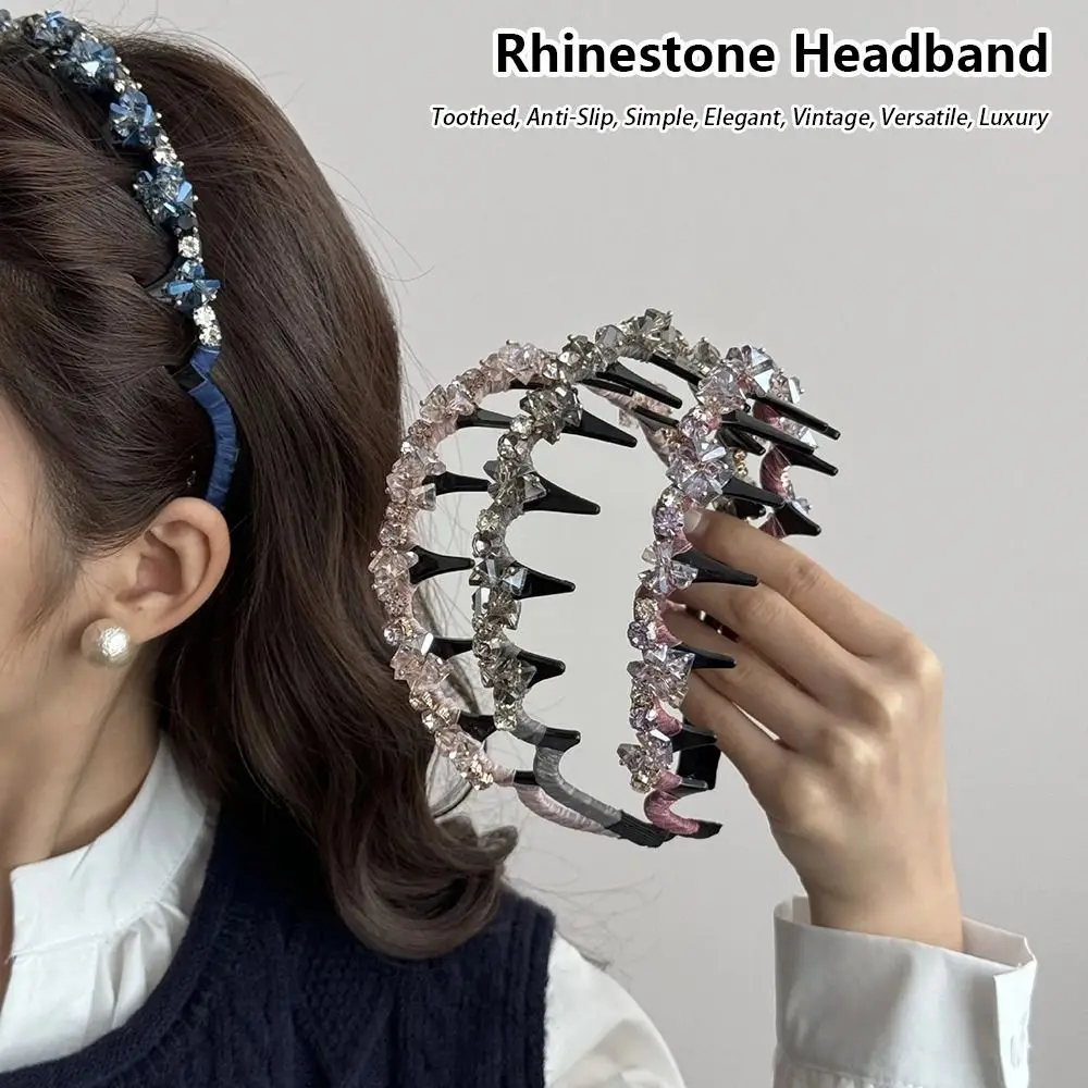 1Pcs Durable Toothed Rhinestone Headband Simple Elegant Women Hair Band Anti-Slip Vintage Hair Accessories Daily Party Use
1Pcs Durable Toothed Rhinestone Headband Simple Elegant Women Hair Band Anti-Slip Vintage Hair Accessories Daily Party Use