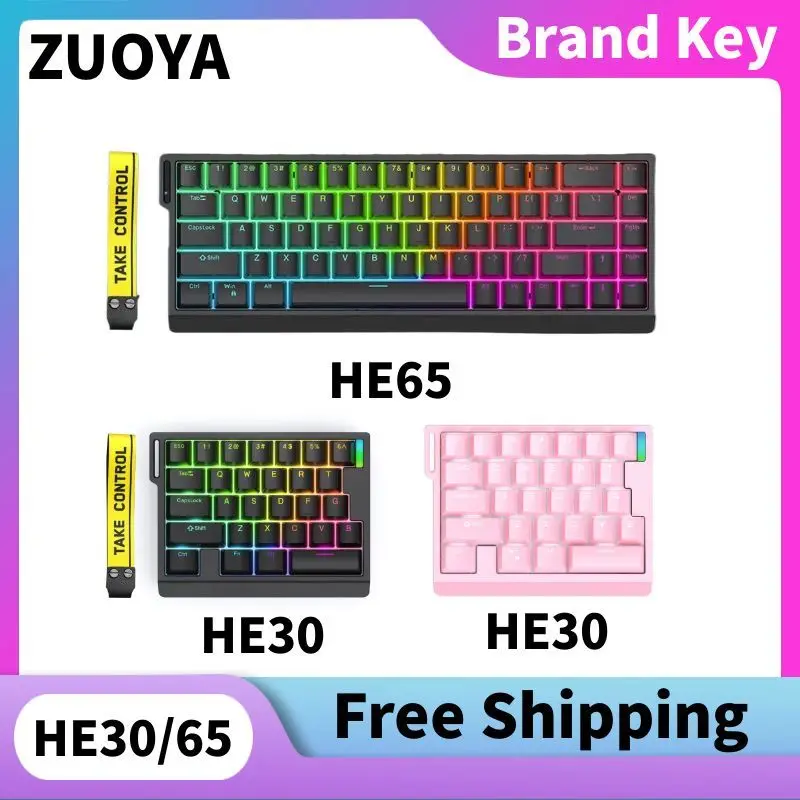 ZUOYA HE30 HE65 8K Wired Mechanical Single-Keyboard Customizable Axes Hot Swap RGB Macro DefinitionWired Gaming Keyboard
ZUOYA HE30 HE65 8K Wired Mechanical Single-Keyboard Customizable Axes Hot Swap RGB Macro DefinitionWired Gaming Keyboard