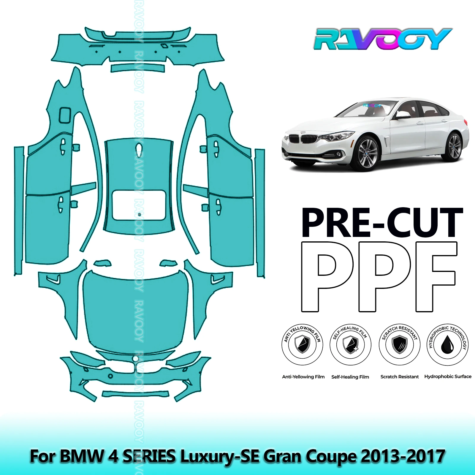 8.5Mil Precut PPF Kit Full Vehicle For BMW 4 SERIES Luxury-SE Gran Coupe 2013-2017 Paint Protection Film
8.5Mil Precut PPF Kit Full Vehicle For BMW 4 SERIES Luxury-SE Gran Coupe 2013-2017 Paint Protection Film