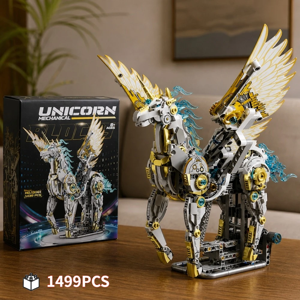 Fairytale Mythical Unicorn Pegasus Building Blocks 1499pcs Technical Mechanical Animal Linkage Model Light STEM MOC Bricks Gift
Fairytale Mythical Unicorn Pegasus Building Blocks 1499pcs Technical Mechanical Animal Linkage Model Light STEM MOC Bricks Gift
