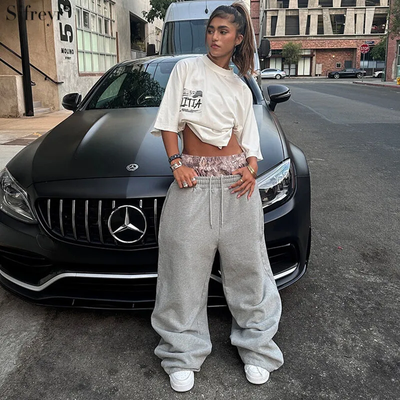 Sifreyr Fashion Printed Patchwork Color Loose SweetPants Women Sports Casual Leisure High Waist Straight Drawstring Trousers
Sifreyr Fashion Printed Patchwork Color Loose SweetPants Women Sports Casual Leisure High Waist Straight Drawstring Trousers