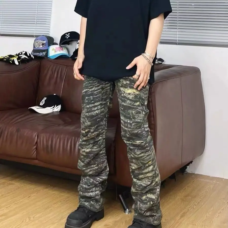 American High Street Ruffle Camouflage Jeans Hip-Hop Cargo Straight Micro-Pull Loose-Fitting Pants
American High Street Ruffle Camouflage Jeans Hip-Hop Cargo Straight Micro-Pull Loose-Fitting Pants