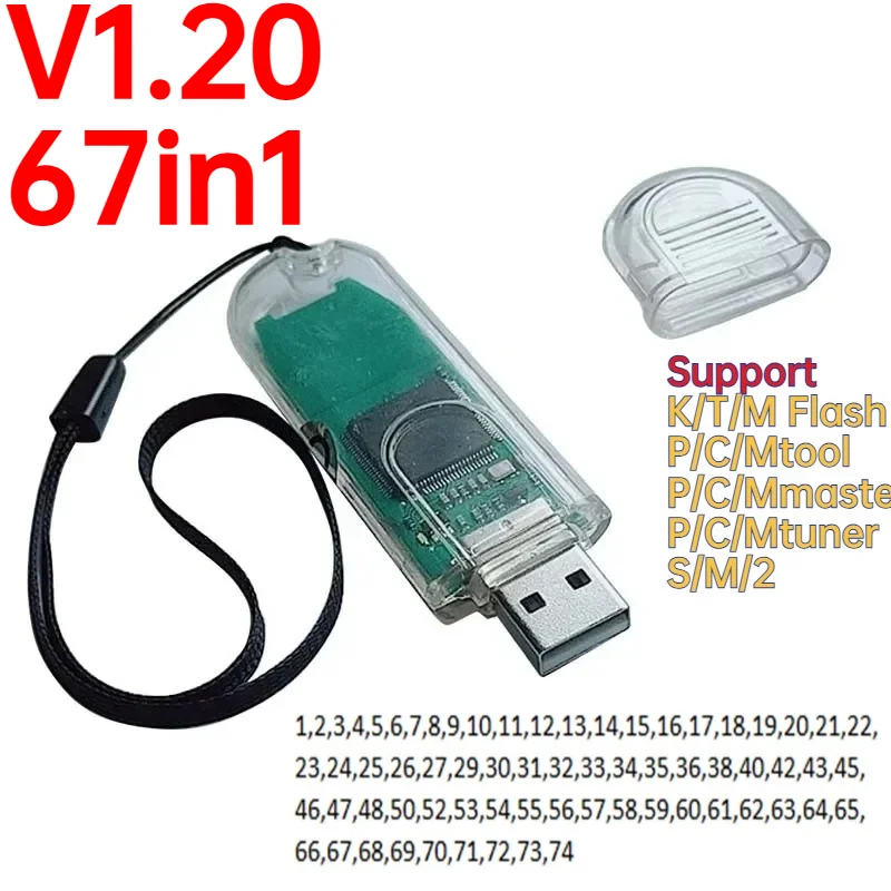 10PCS FORKTM/PCM/SM2 Universal USB Dongle V1.20 67in1 Modules KTM Flash Flash & ECU Tuning Tool for PCMmaster Programmer Dongle