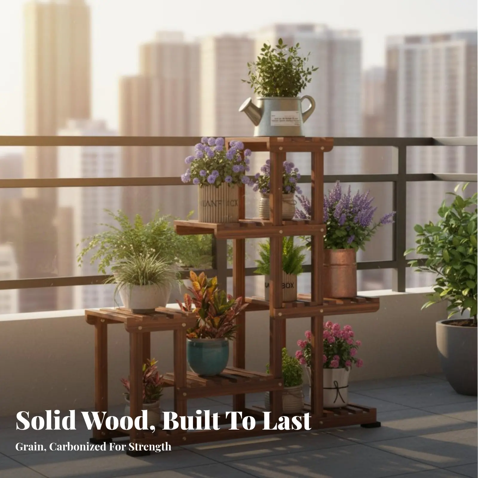 Wooden Flower Rack Wooden Plant Shelf Multi-Tier Plant Stand Space Saving Tiered Planter Display for Balcony
Wooden Flower Rack Wooden Plant Shelf Multi-Tier Plant Stand Space Saving Tiered Planter Display for Balcony