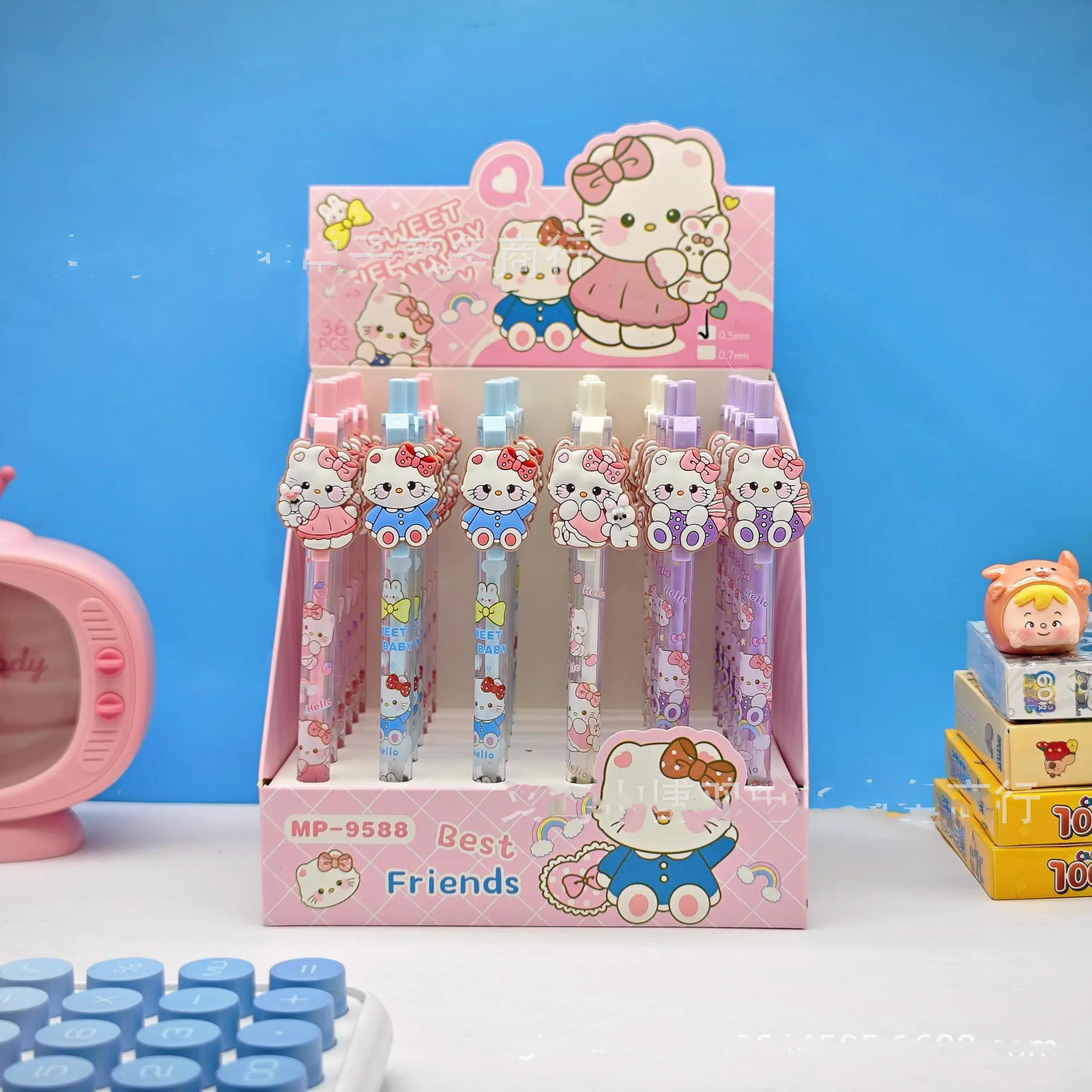 New model Hello Kitty cat-shaped automatic pencil. 0.5mm lead. Cartoonish, cute, youthful style. Children's pencil.
New model Hello Kitty cat-shaped automatic pencil. 0.5mm lead. Cartoonish, cute, youthful style. Children's pencil.