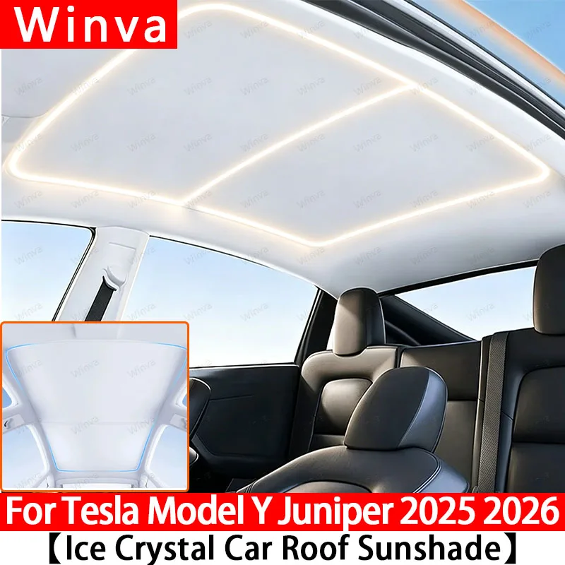 Солнцезащитный козырек для Tesla Model Y Juniper 2025-2026, тканевый, с застежкой, из материала Ice Crystal, аксессуар для защиты от солнца на стеклянной крыше
Солнцезащитный козырек для Tesla Model Y Juniper 2025-2026, тканевый, с застежкой, из материала Ice Crystal, аксессуар для защиты от солнца на стеклянной крыше