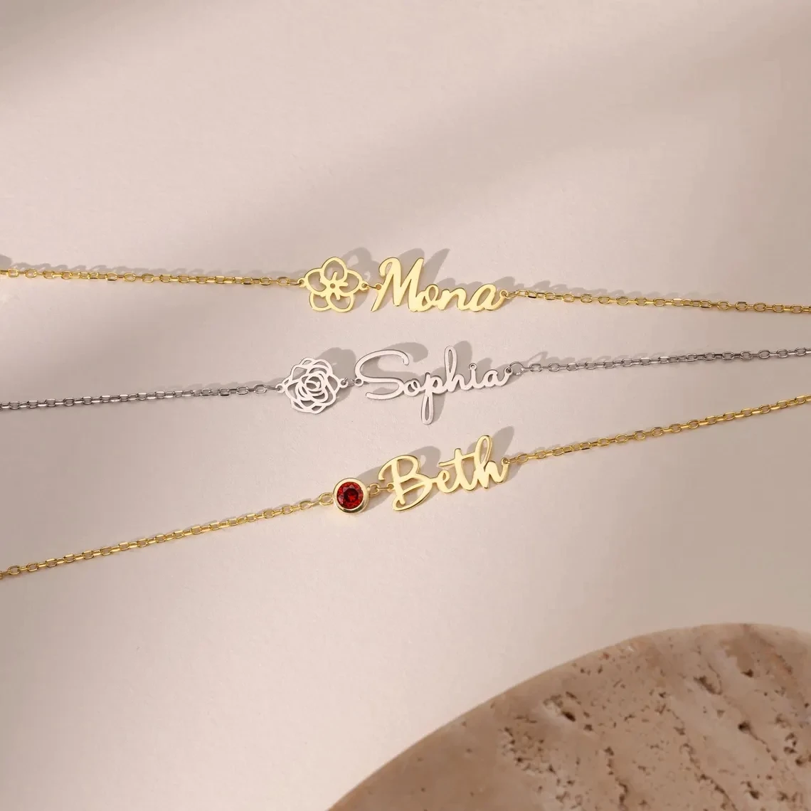 Personalized Custom Name Bracelets with Birth Flower Stainless Steel Customized Name BirthStone Bracelet Christmas Jewelry Gift
Personalized Custom Name Bracelets with Birth Flower Stainless Steel Customized Name BirthStone Bracelet Christmas Jewelry Gift