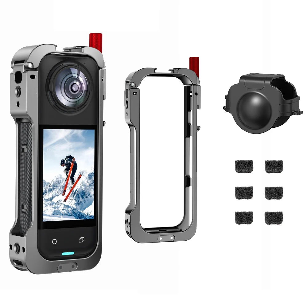 Rabbit Cage Metal Frame for Insta 360 X5 Case with Lens Cover and Mic Wind Muff,Multifunctional Expansion Protection Metal Frame
Rabbit Cage Metal Frame for Insta 360 X5 Case with Lens Cover and Mic Wind Muff,Multifunctional Expansion Protection Metal Frame