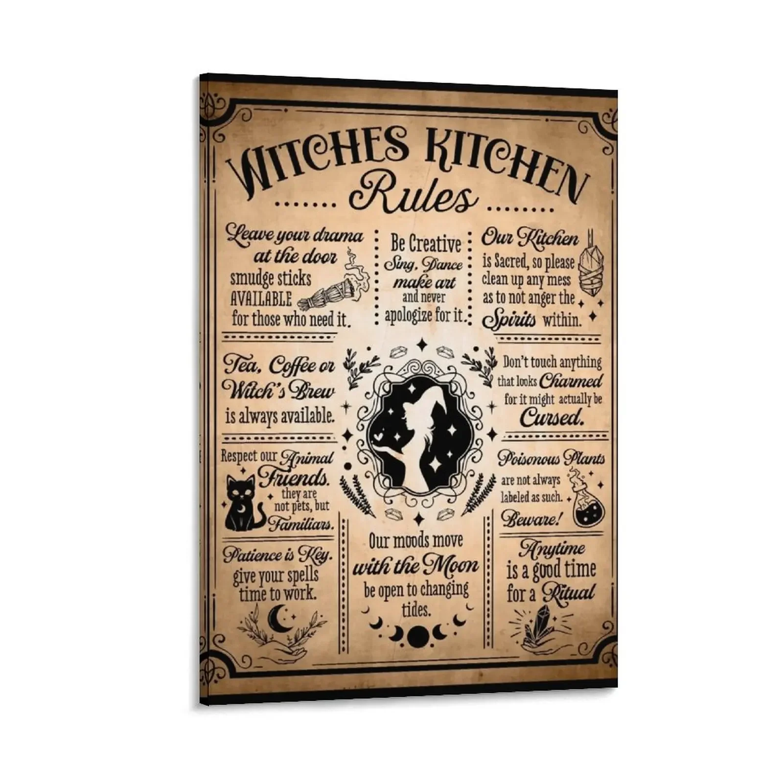 Witches Kitchen Rules Vintage Canvas Painting room decorations for men pictures for wall
Witches Kitchen Rules Vintage Canvas Painting room decorations for men pictures for wall