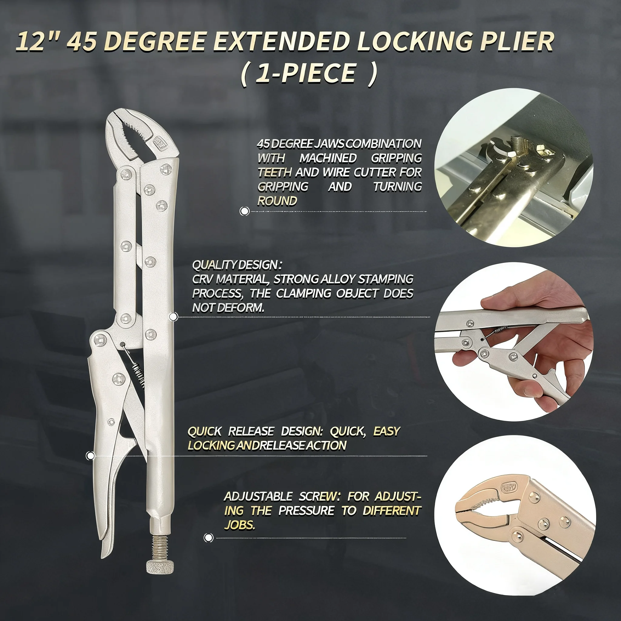 12-дюймовые плоскогубцы с удлиненным длинным вылетом, прочные плоскогубцы с фиксирующим тиском, прямые инструменты для ремонта головки под углом 45 градусов для автомобиля
12-дюймовые плоскогубцы с удлиненным длинным вылетом, прочные плоскогубцы с фиксирующим тиском, прямые инструменты для ремонта головки под углом 45 градусов для автомобиля