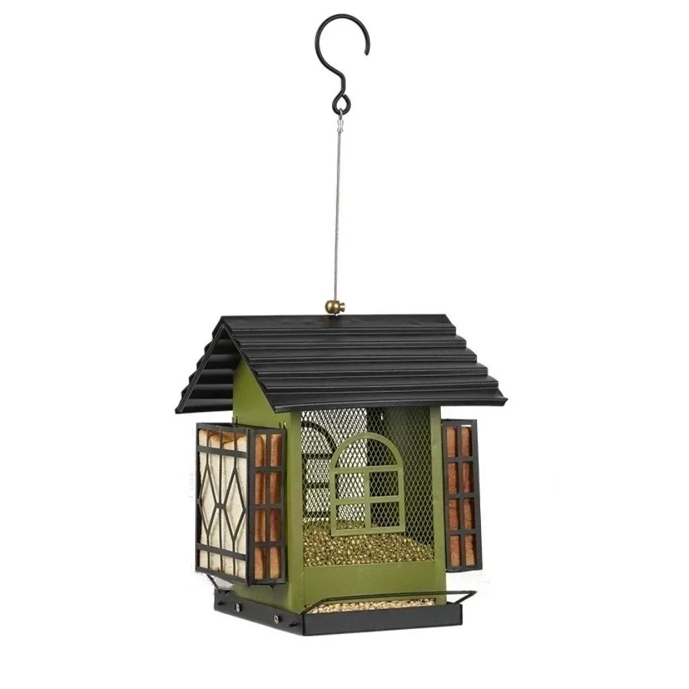 Large Capacity Hanging Bird Feeder Rustproof Squirrel Proof Parrot Feeding Station Weatherproof House Shape Bird Rest Platform
Large Capacity Hanging Bird Feeder Rustproof Squirrel Proof Parrot Feeding Station Weatherproof House Shape Bird Rest Platform