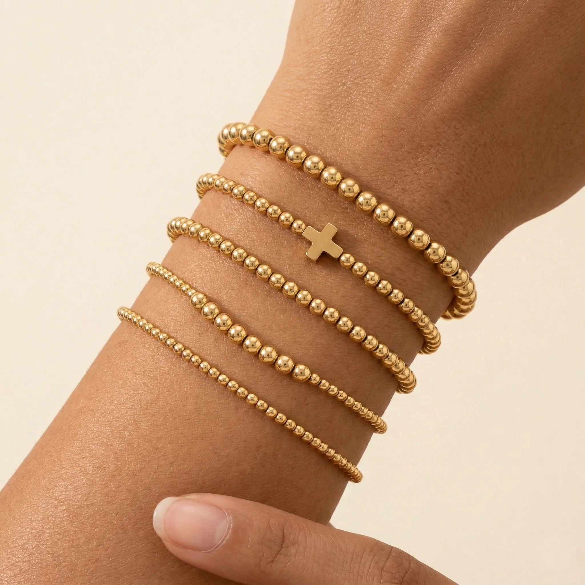 5PCS Bohemian Style Handmade Copper Bead Cross Elastic Rope Bracelets Unisex Daily Wear Couple/Friend Gifts
5PCS Bohemian Style Handmade Copper Bead Cross Elastic Rope Bracelets Unisex Daily Wear Couple/Friend Gifts
