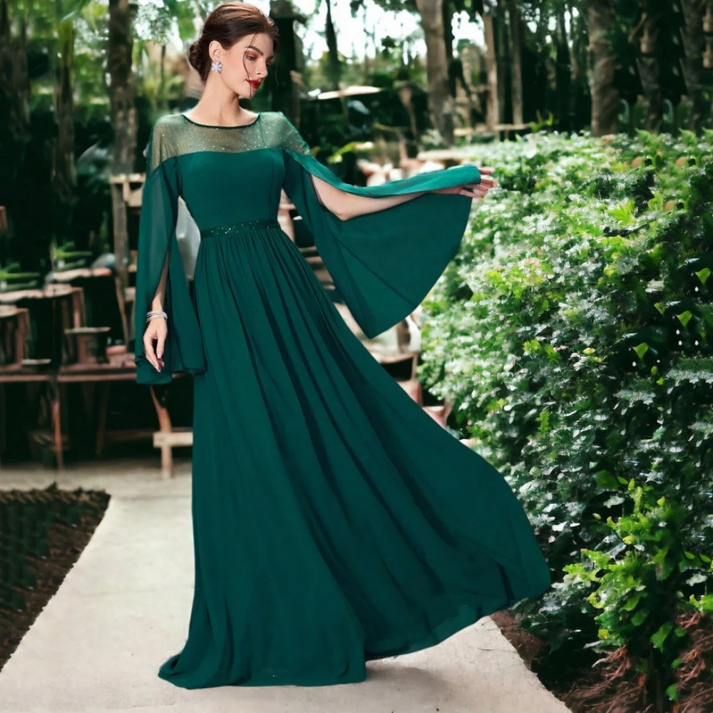 Temperamental Middle Aaged Women Gowns O-Neck Elegant Dress Chiffon Floor Length Mother Dresses Robes Invitée Mariage
Temperamental Middle Aaged Women Gowns O-Neck Elegant Dress Chiffon Floor Length Mother Dresses Robes Invitée Mariage