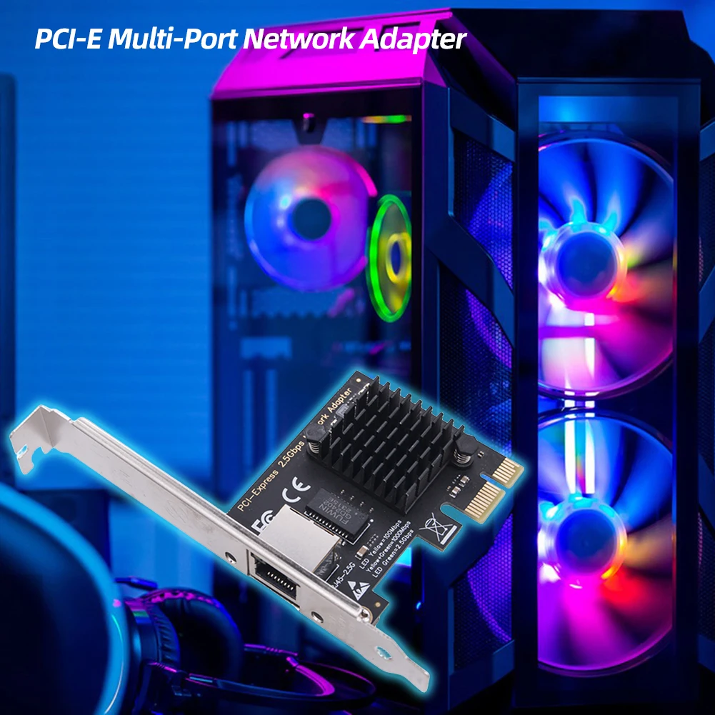 Сетевая карта PCIe 2.5 Гбит/с с 1/2/4 портами, гигабитная Ethernet-карта RJ45, сетевой адаптер PCI Express с чипом RTL8125BG для игр и офиса
Сетевая карта PCIe 2.5 Гбит/с с 1/2/4 портами, гигабитная Ethernet-карта RJ45, сетевой адаптер PCI Express с чипом RTL8125BG для игр и офиса