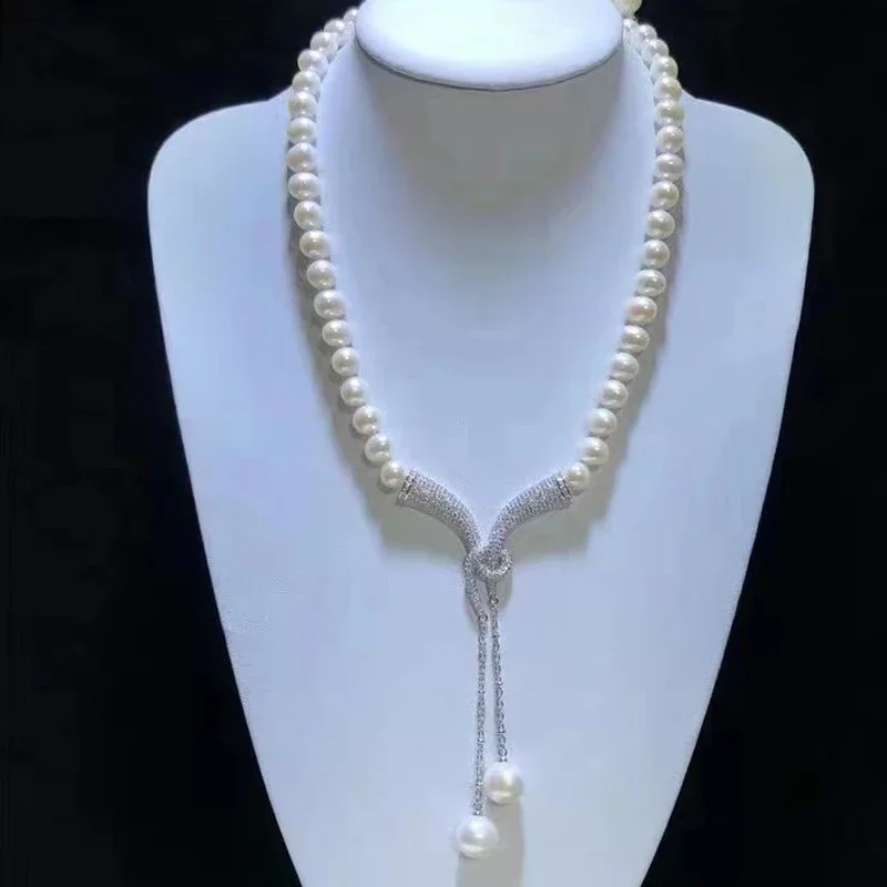 DSHIJOJ 8mm-9mm Freshwater Pearl Round Shape Natural White Pearl With Cubic ZIrconia Pendant Necklace
DSHIJOJ 8mm-9mm Freshwater Pearl Round Shape Natural White Pearl With Cubic ZIrconia Pendant Necklace