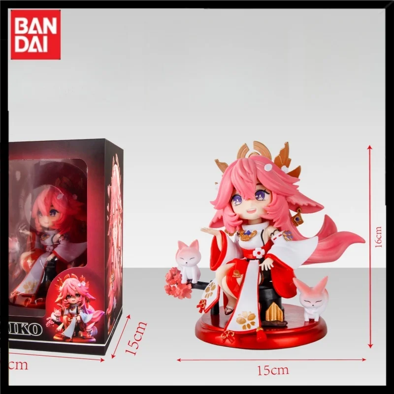 17 см Bandai Мультяшные милые фигурки Genshin Impact Yae Miko Hu Tao Ganyu, экшн-модель из ПВХ, настольное украшение, игра, коллекция фигурок
17 см Bandai Мультяшные милые фигурки Genshin Impact Yae Miko Hu Tao Ganyu, экшн-модель из ПВХ, настольное украшение, игра, коллекция фигурок