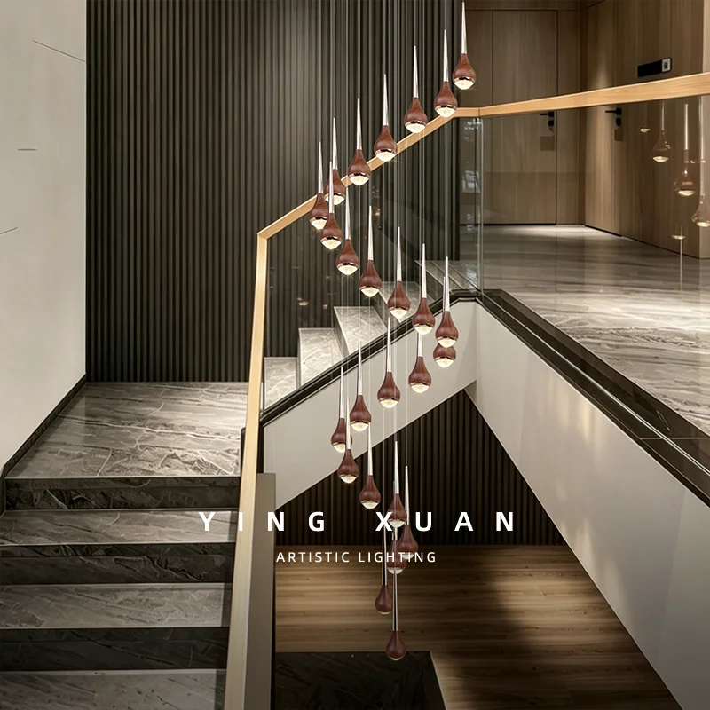 Staircase Hanging Lamp modern villa duplex building attic high ceiling Chandelier Lighting luxurious crystal pendant light
Staircase Hanging Lamp modern villa duplex building attic high ceiling Chandelier Lighting luxurious crystal pendant light