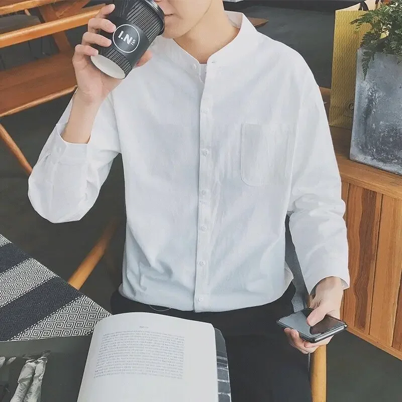 Clothes with Pocket Men's Shirt and Blouse Linen Plain Male Top White High Quality Fashion 2024 Cotton Social Regular Original I
Clothes with Pocket Men's Shirt and Blouse Linen Plain Male Top White High Quality Fashion 2024 Cotton Social Regular Original I