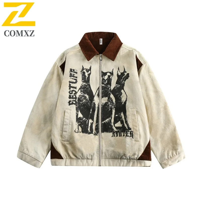 COMXZ Men's Jackets High Quality Washed Denim Travel American Retro Workwear Walking Chaqueta Camping Comfortable Durable Coat
COMXZ Men's Jackets High Quality Washed Denim Travel American Retro Workwear Walking Chaqueta Camping Comfortable Durable Coat