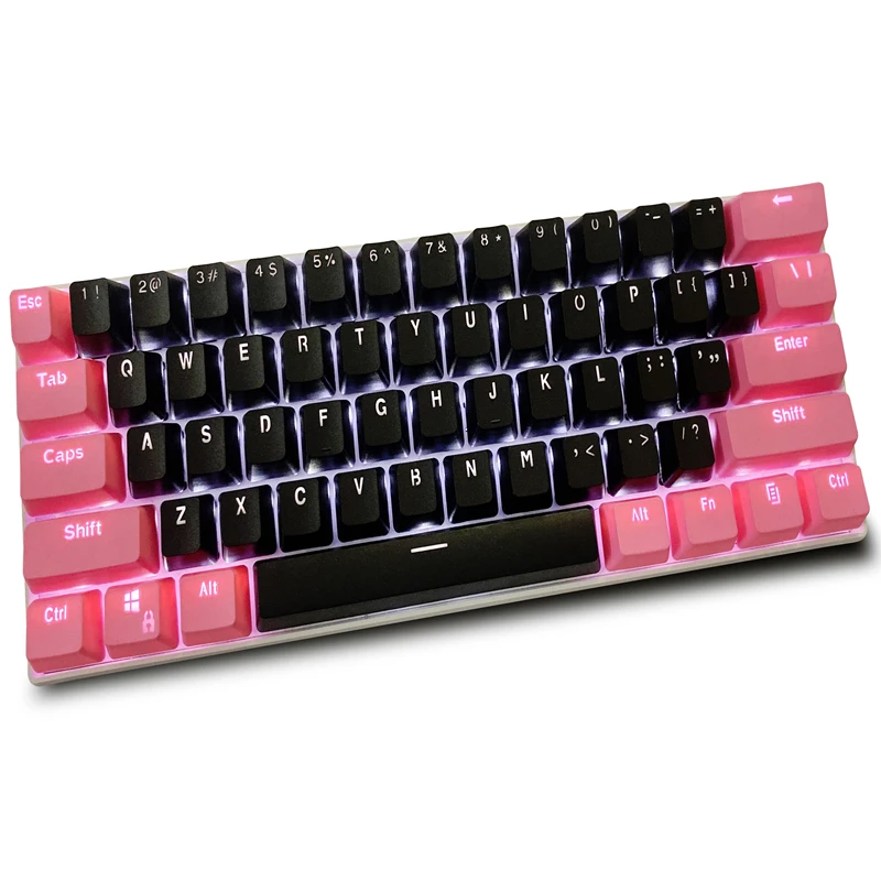 (Keycaps Only Sold)Pink Black RK 61 Keycaps PBT Material OEM Height, Backlit Two-Color Mechanical Keyboard Keycaps
(Keycaps Only Sold)Pink Black RK 61 Keycaps PBT Material OEM Height, Backlit Two-Color Mechanical Keyboard Keycaps