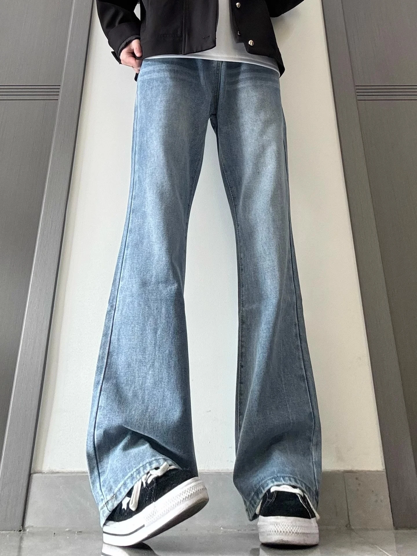 Light Blue Men's Flared Jeans mid Waist Straight Leg Thickened Fleece Winter Trousers Wear Resistant Daily Casual Jeans
Light Blue Men's Flared Jeans mid Waist Straight Leg Thickened Fleece Winter Trousers Wear Resistant Daily Casual Jeans